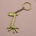 Zinc Alloy Giraffe Keychain Bag Charm Gift view 6