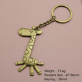 Zinc Alloy Giraffe Keychain Bag Charm Gift view 2