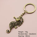 Zinc Alloy Seahorse Keychain Ocean Bag Charm Gift view 2