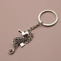 Zinc Alloy Seahorse Keychain Ocean Bag Charm Gift view 4