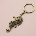 Zinc Alloy Seahorse Keychain Ocean Bag Charm Gift view 6