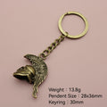 Zinc Alloy Minimalist Helmet Keychain Bag Charm Gift view 2