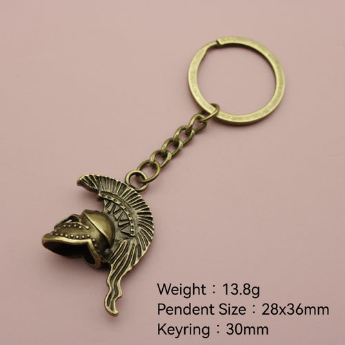 Zinc Alloy Minimalist Helmet Keychain Bag Charm Gift