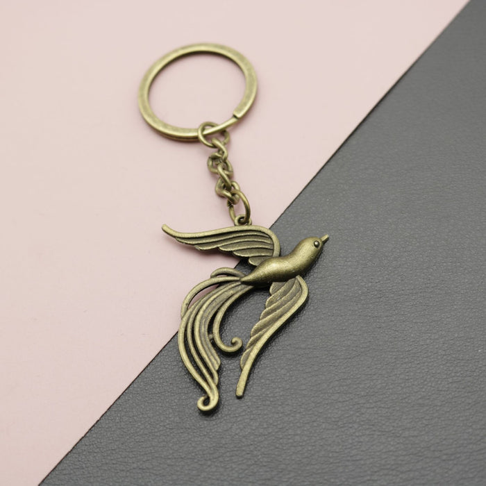 Zinc Alloy Flying Bird Keychain For Bag Charm Key Ring