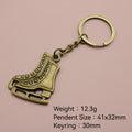 Zinc Alloy Ice Skate Keychain Bag Charm Gift view 2