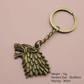 Zinc Alloy Wolf Head Keychain Car Key Ring Gift view 2