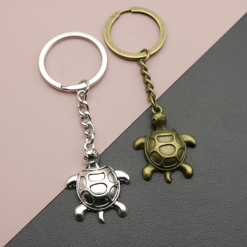 Zinc Alloy Minimalist Turtle Keychain Bag Charm Gift