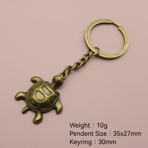 Zinc Alloy Minimalist Turtle Keychain Bag Charm Gift