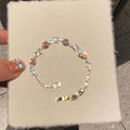 Light Luxury Zircon Square Claw Beaded Bracelet Geometric Elegant Fashion Hand Jewelry view 2