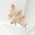 Metal Alloy Rose Pearl Brooch Pin For Suits And Dresses view 3