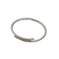 Light Luxury Vintage Twisted Braided Metal Bangle For Women, Creative Round Fashion Bracelet view 5