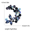 Alloy Crystal Moon Flower Brooch Pin For Stylish Apparel Decoration view 4