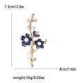 Alloy Pearl Plum Blossom Branch Brooch For Elegant Clothing Decoration view 6