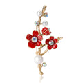 Alloy Pearl Plum Blossom Branch Brooch For Elegant Clothing Decoration view 5