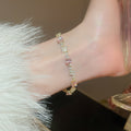 Light Luxury Geometric Square Zircon Prong Bangle Korean Style Sweet Fashion Bracelet view 2