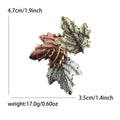 Alloy Enamel Three Maple Leaf Brooch Pin For Fashion Clothing view 4