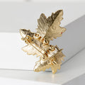 Alloy Enamel Three Maple Leaf Brooch Pin For Fashion Clothing view 3