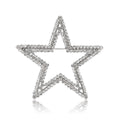 Alloy Rhinestone Hollow Star Brooch For Women's Clothing Accessories view 5