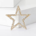 Alloy Rhinestone Hollow Star Brooch For Women's Clothing Accessories view 2