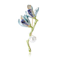 Alloy Magnolia Pearl Brooch Pin For Suit And Apparel Decoration view 5