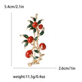 Alloy Enamel Persimmon Brooch Pin For Clothing Decoration view 6
