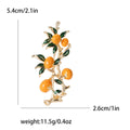Alloy Enamel Persimmon Brooch Pin For Clothing Decoration view 4