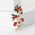 Alloy Enamel Persimmon Brooch Pin For Clothing Decoration view 2