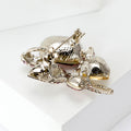 Alloy K9 Crystal Geometric Brooch Luxury Clothing Lapel Pin view 3