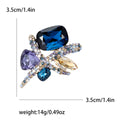 Alloy K9 Crystal Geometric Brooch Luxury Clothing Lapel Pin view 4