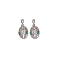 Light Luxury Zircon Oval Hollow Snake Design Drop Earrings With Silver Needle Posts view 5