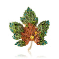 Alloy Rhinestone Maple Leaf Brooch Pin For Suits And Coats view 5