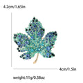 Alloy Rhinestone Maple Leaf Brooch Pin For Suits And Coats view 4