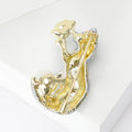 Alloy Pearl Cat Rhinestone Brooch Pin For Versatile Clothing Decoration view 3