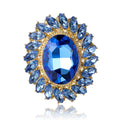 Alloy Crystal Sunflower Brooch Pin For Elegant Fashion Apparel view 5