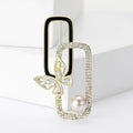 Alloy Pearl Ring Butterfly Brooch Pin For Fashion Clothing view 2