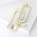 Alloy Pearl Ring Butterfly Brooch Pin For Fashion Clothing view 3