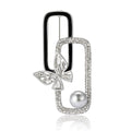Alloy Pearl Ring Butterfly Brooch Pin For Fashion Clothing view 5
