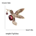 Alloy Rhinestone Hummingbird Brooch Pin For Elegant Clothing Decoration view 4
