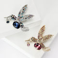 Alloy Rhinestone Hummingbird Brooch Pin For Elegant Clothing Decoration view 1