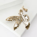 Alloy Rhinestone Hummingbird Brooch Pin For Elegant Clothing Decoration view 3