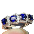 Klein Blue Zircon Ring For Women, European Elegant Vintage Magazine Style Finger Jewelry view 5