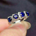Klein Blue Zircon Ring For Women, European Elegant Vintage Magazine Style Finger Jewelry view 3