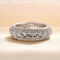 European Unisex Hip Hop Full Pave Ring, New Trendy Street Fashion Statement Finger Jewelry view 2