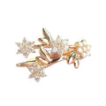 Japanese Korean Floral Micro Pave Zircon Ring For Women, Sweet Plant Flower Index Finger Ring view 5