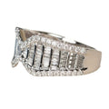 Trendy Style Bowknot Pave T Shape Zircon Ring Geometric Design Fashion Finger Ring view 5