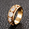 New Geometric Round Square Statement Ring Heavy Workmanship Status Symbol Finger Jewelry view 2