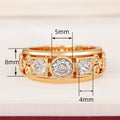 New Geometric Round Square Statement Ring Heavy Workmanship Status Symbol Finger Jewelry view 4