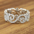 Bold Hollow Flower Ring For Women, European American Celebrity Style Sparkling Fashion Jewelry view 1