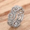 Bold Hollow Flower Ring For Women, European American Celebrity Style Sparkling Fashion Jewelry view 2