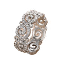Bold Hollow Flower Ring For Women, European American Celebrity Style Sparkling Fashion Jewelry view 5